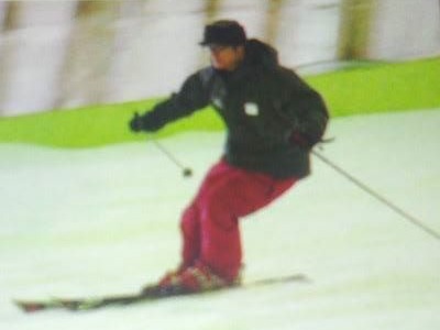 スキー中の写真